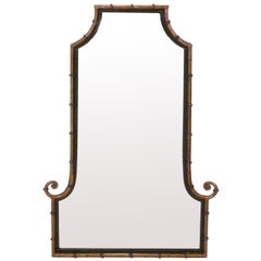Elegant James Mont Style Faux Bamboo Mirror 41.5"H x 29"W