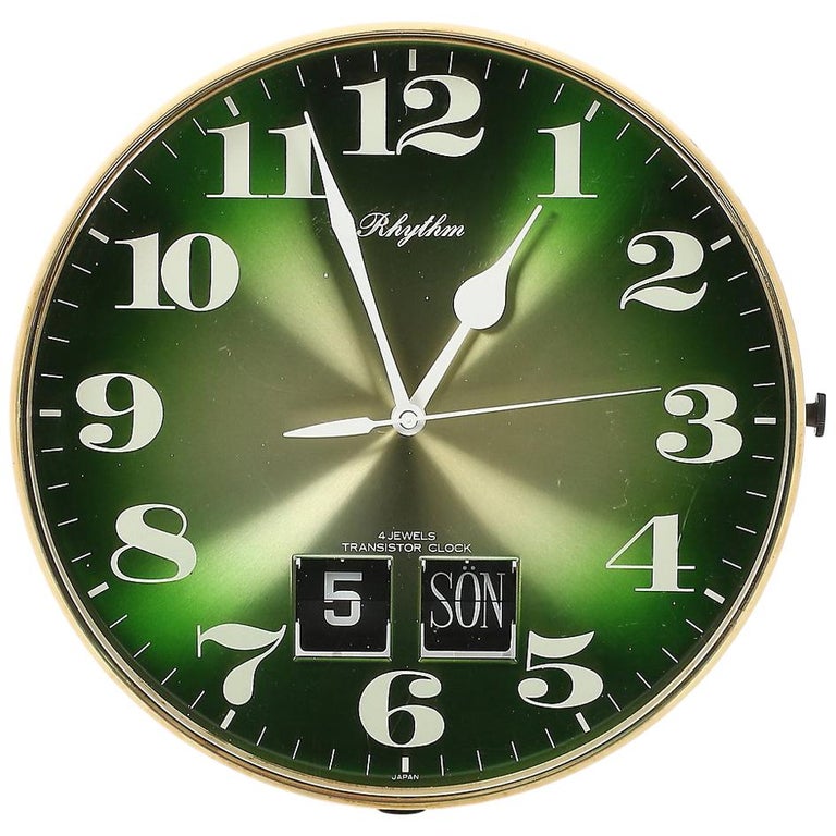 Horloge De Bureau Vintage Rythm Quartz - Fabriquée Au Japon - Marron