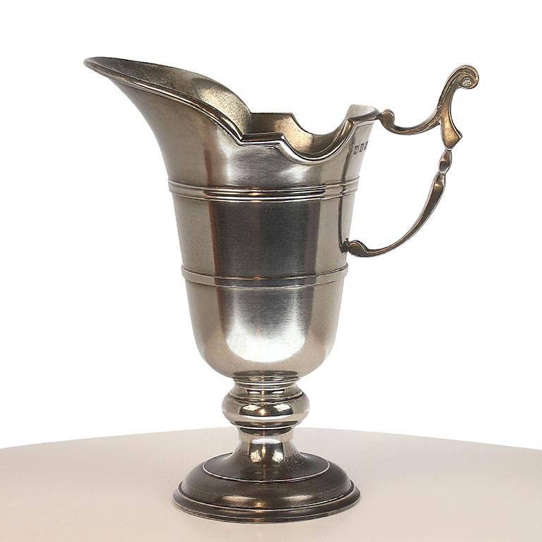 Late 20th Century Elegant John Somers Pewter Pitcher For Sale