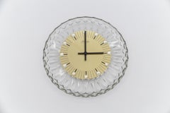 Elegante orologio da parete JOSKA Hollywood Regency in cristallo al piombo, anni '70, Germania