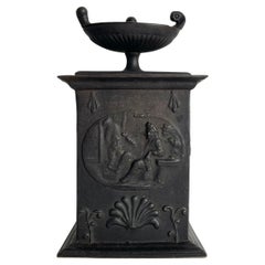 Elegant Karl Johan Cast Iron Tobacco Box from Hellefors Bruk, Sweden dated 1838