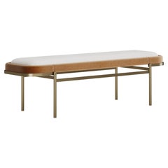 Elegant Klyne Bench with Metallic Legs