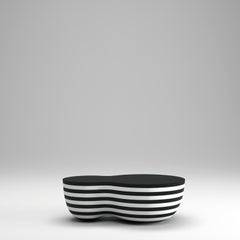 Elegant Laconic Coffee Table Nut with Monochrome layers