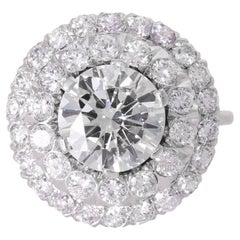 Elegant ladies' ring, especially with 1 brilliant 2.093 cts. SMOKE WHITE L/VSI1