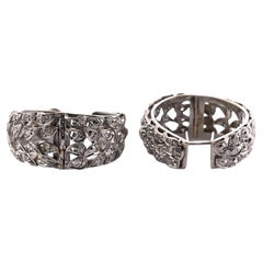 Eleganter Lapislazuli-Silber-Ohrring im Tiffany-Stil - Statement-Stil