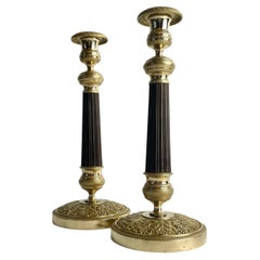 Eleganza dei grandi candelabri Impero in bronzo dorato e patinato, Francia, anni '20 del XIX secolo