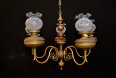 Elegant Large Late 19th Century Brass Chandelier