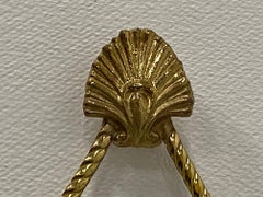 Elegant Large Oval Italian Brass Wall Mirror