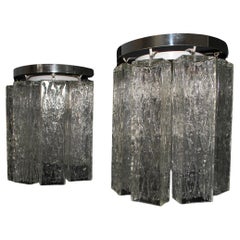 Elegant large pair of Murano sconces