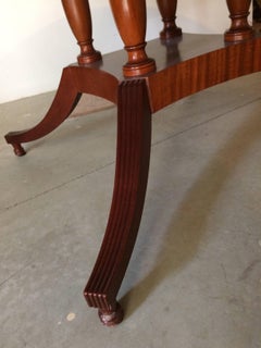 Elegant Large Round Mahogany Dining Table by Baker