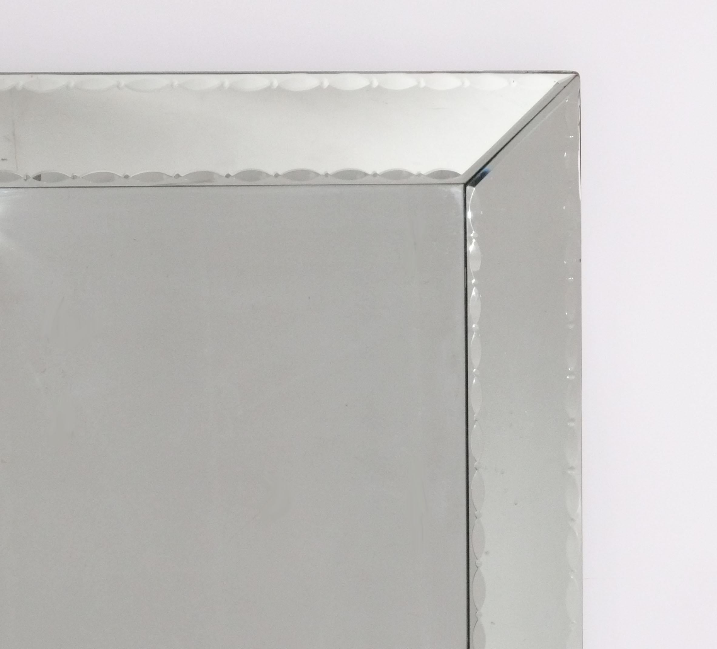 Hollywood Regency Elegant Large Scale Beveled Mirror 54.25