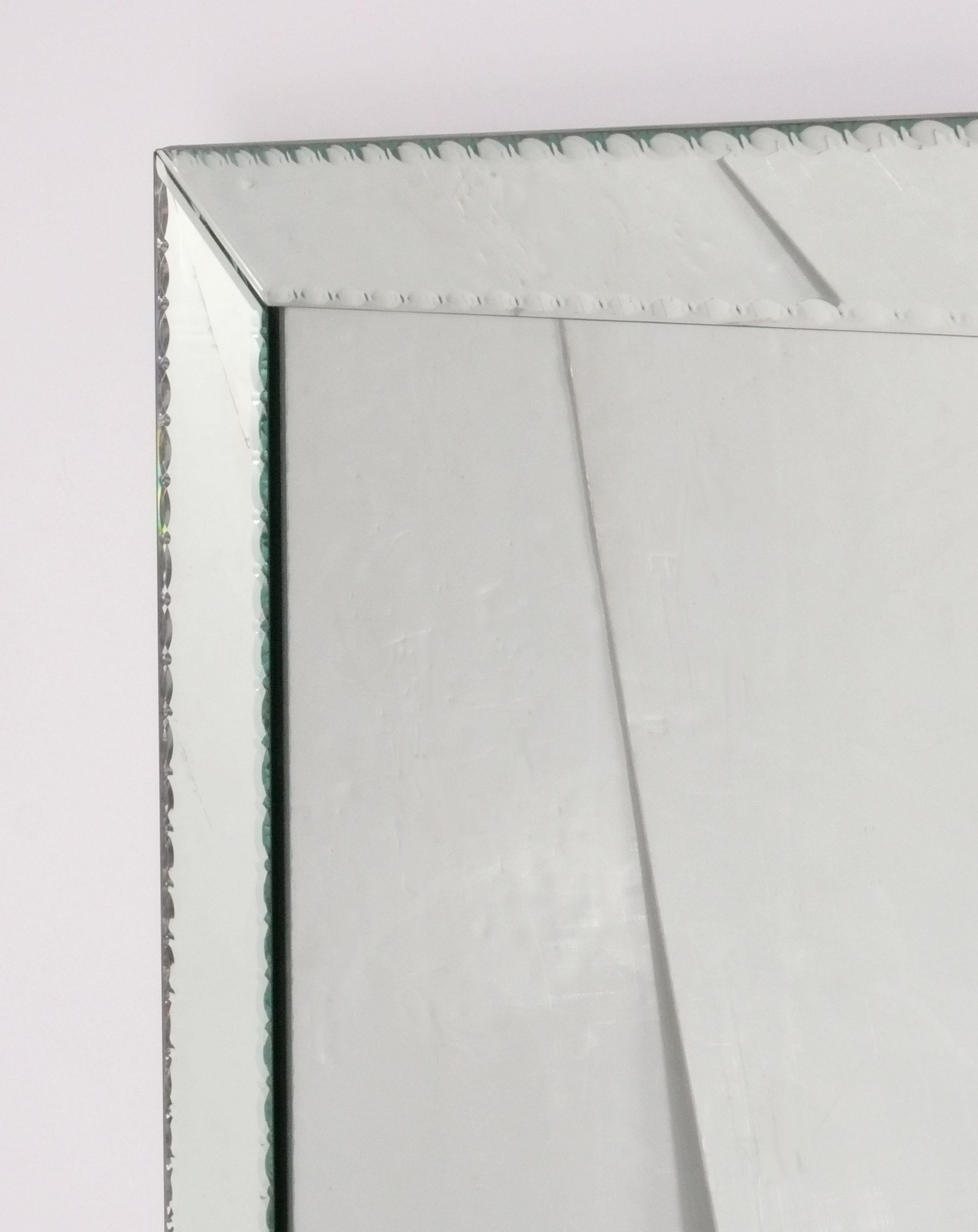 American Elegant Large Scale Beveled Mirror 54.25