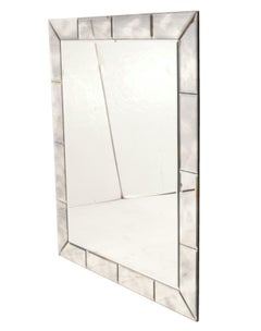 Elegant Large Scale Beveled Mirror circa 1940s