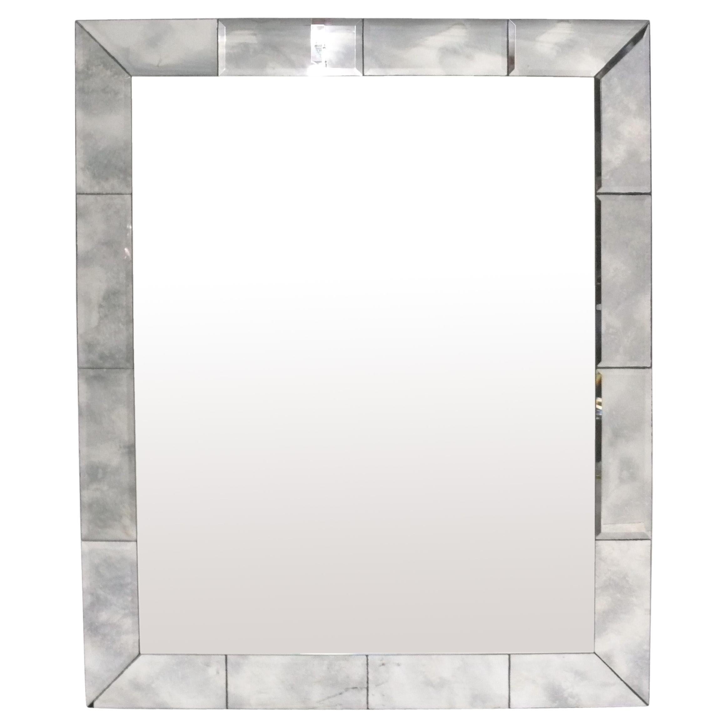 Elegant Large Scale Beveled Mirror circa 1940s