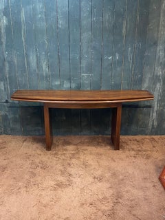 elegant large teak table/console circa 1960 Open it's a dinner table