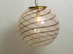 Elegant Large Tessuto Pendant Lamp by Massimo & Lella Vignelli for Venini, 1970s