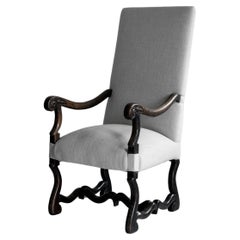 Elegant Late 17th Century French Os De Mouton Armchair