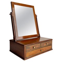 Elegant Late 18th Century Gustavian Mahogany Dressing Mirror