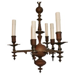 Antique Elegant Late 19th Century Bronze Chandelier