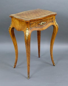 Elegant Late 19th Century French Marquetry Ladies Vanity Table