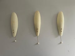 Elegant Leaf Design Fiberglass Set aus drei Wandleuchten, 1960er Jahre, Deutschland