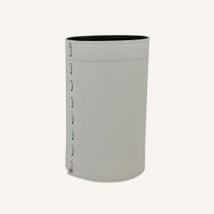 Elegant Leather Paper Bin BATTISTA by Limac Design, Diameter 20 cm
