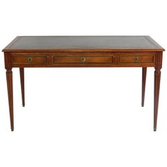 Eleganter französischer Lederschreibtisch oder Bureau Plat