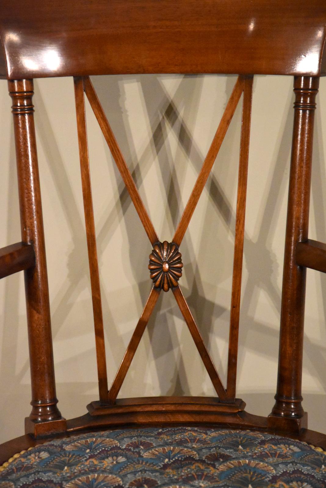 Late 19th Century Elegant Liberty Stamped Armchair, circa 1900