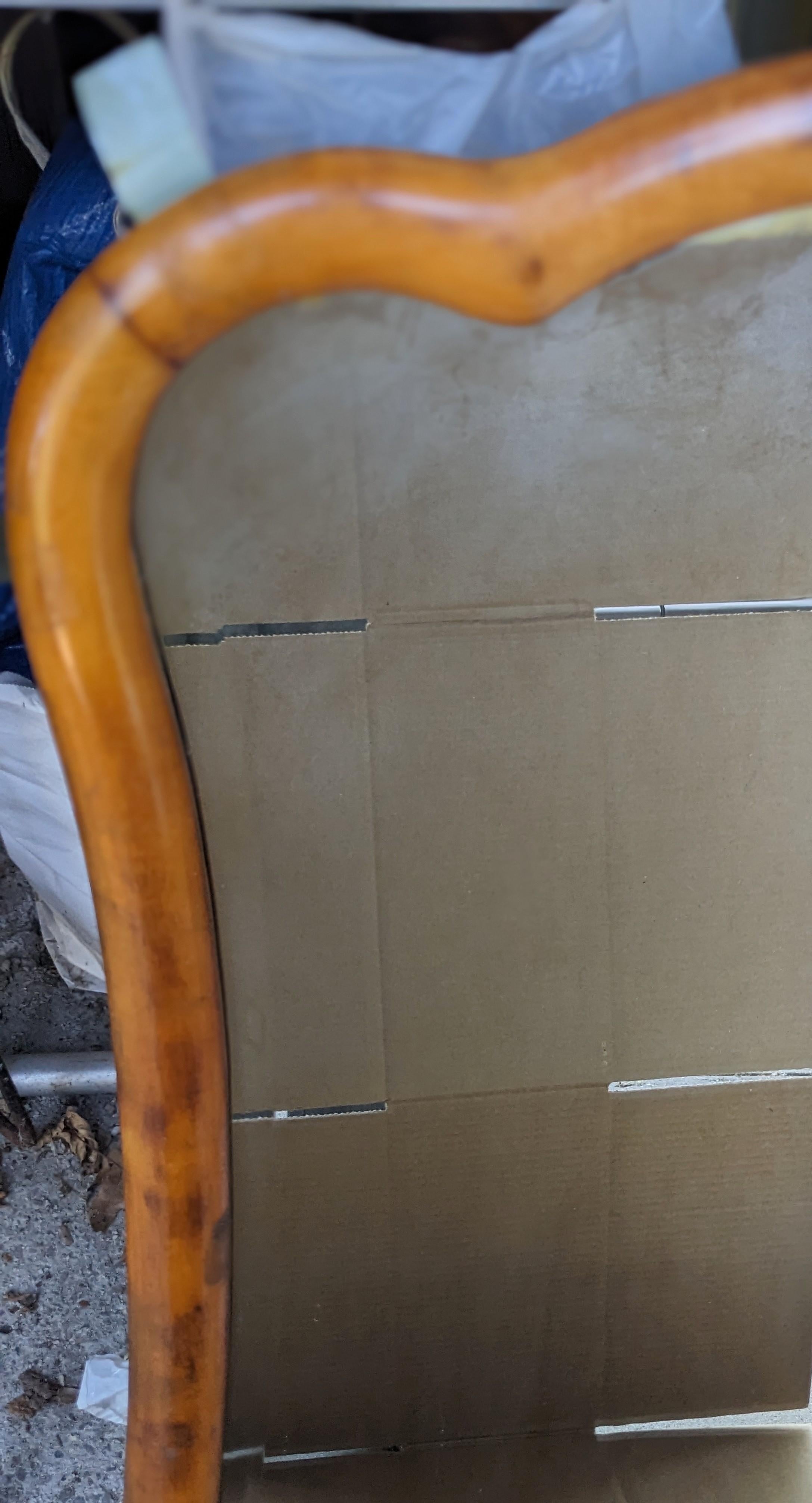 Mid-20th Century Elegant Lobed Wood Mirror For Sale