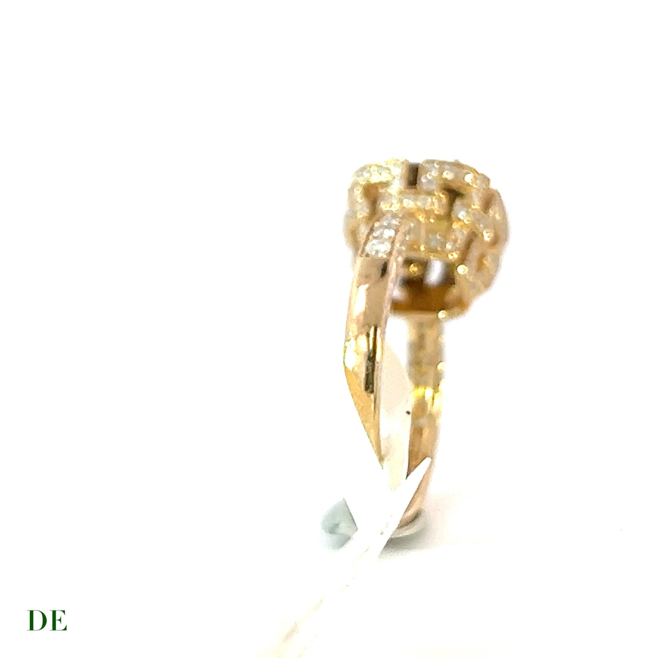 Square Cut Elegant Locket 14k 1.7 ct Olive Green Tourmaline .87 ct Diamond Statement Ring For Sale