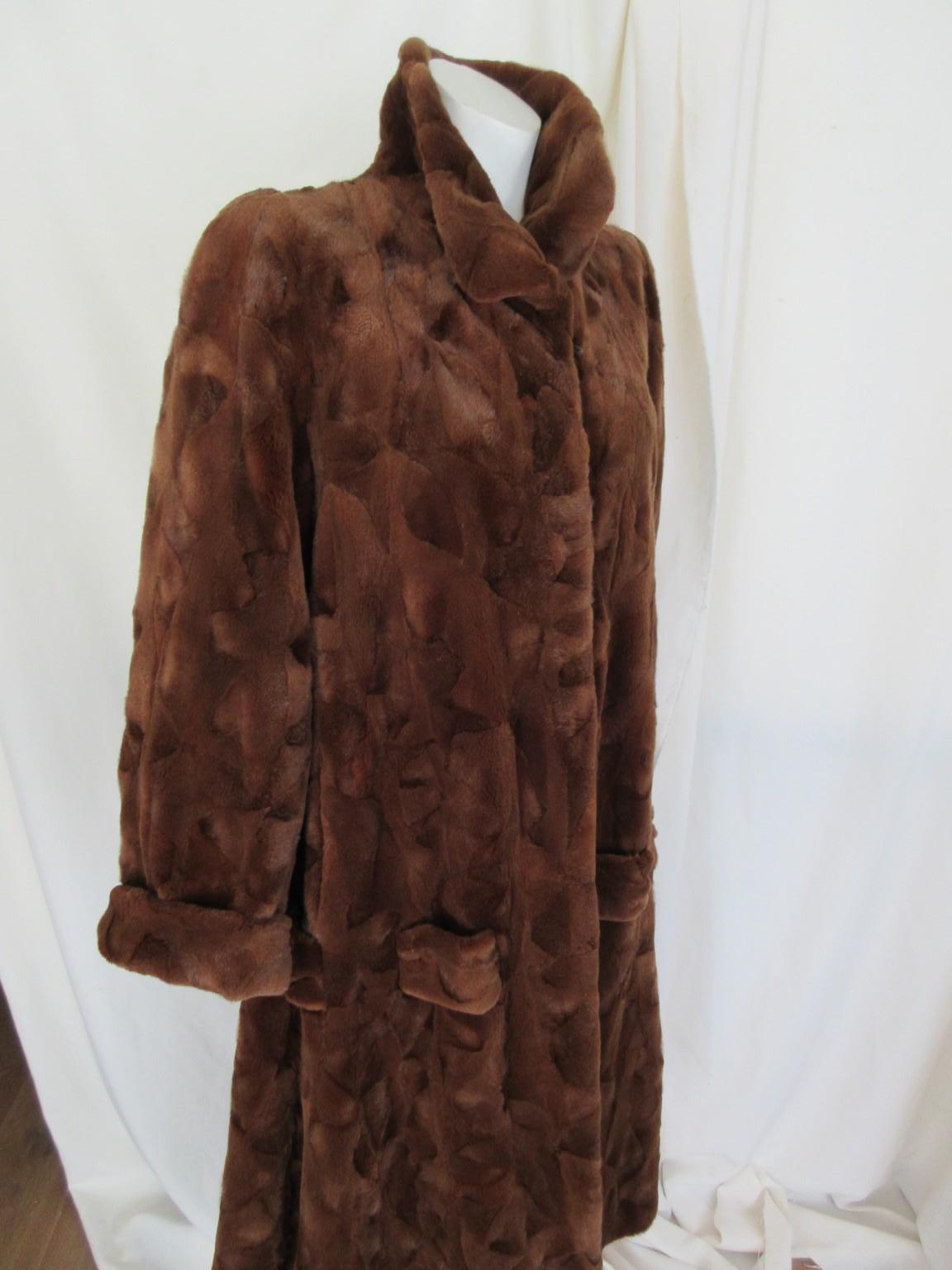 Elegant Long Mink Fur Coat Full Lenght in vendita 5