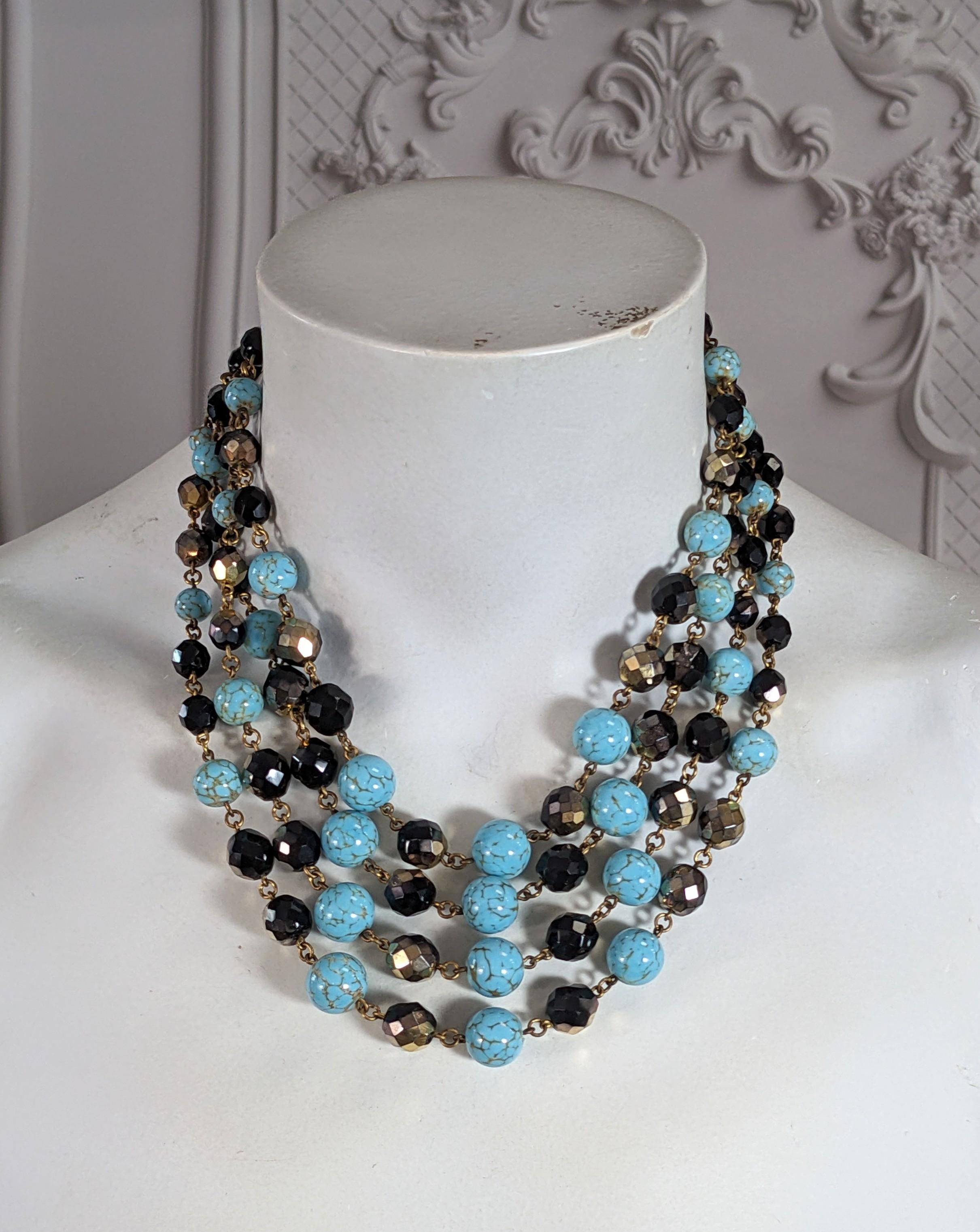 Elegant Louis Rousselet Multi Strand Necklace For Sale 1