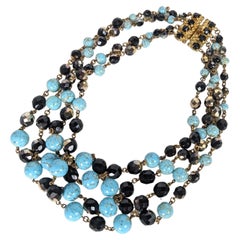 Elegant Louis Rousselet Multi Strand Necklace