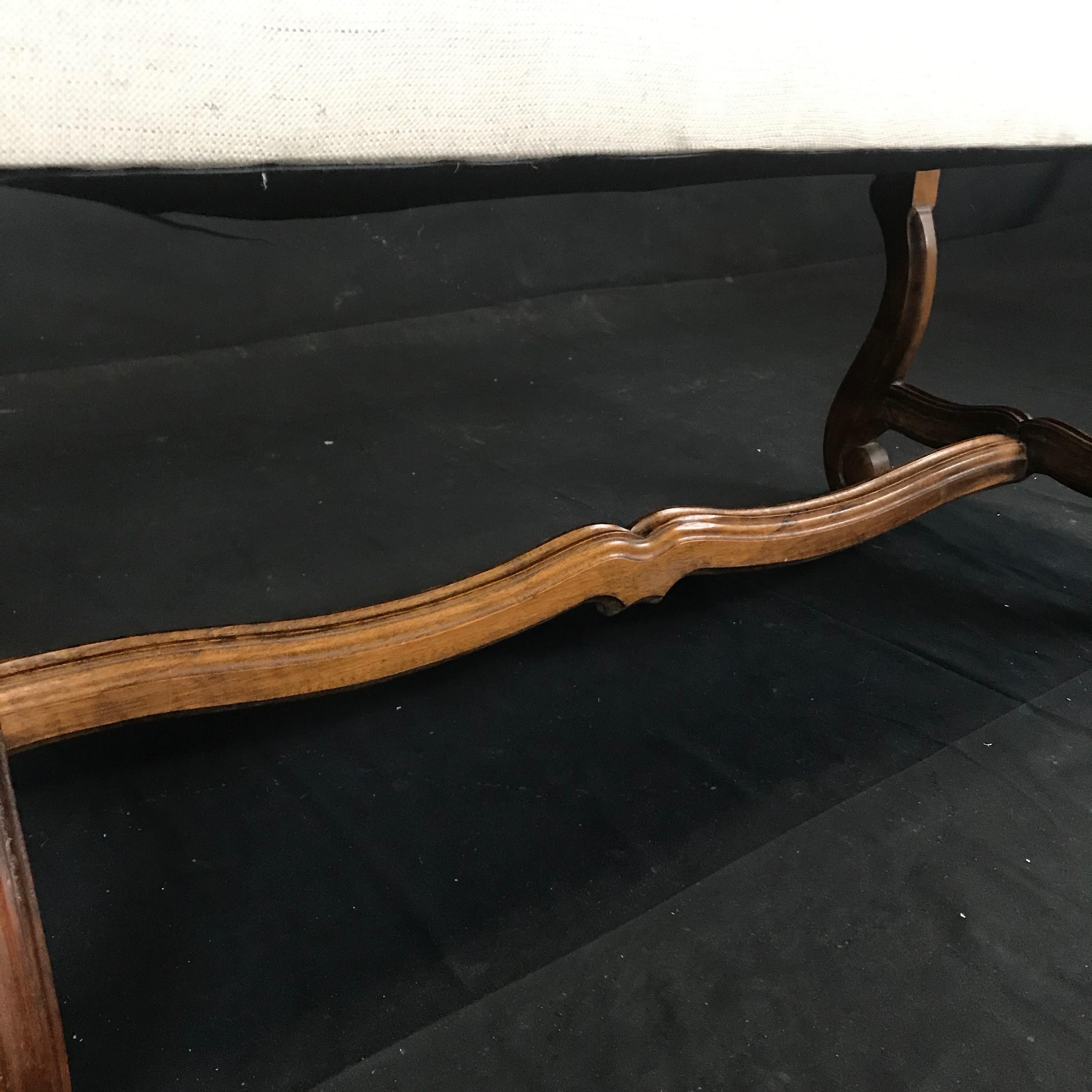 Elegant Louis XIV Early 19th Century Carved Walnut Bench 3