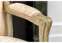 Elegante  Fauteuil decorato con vernice in stile Luigi XV