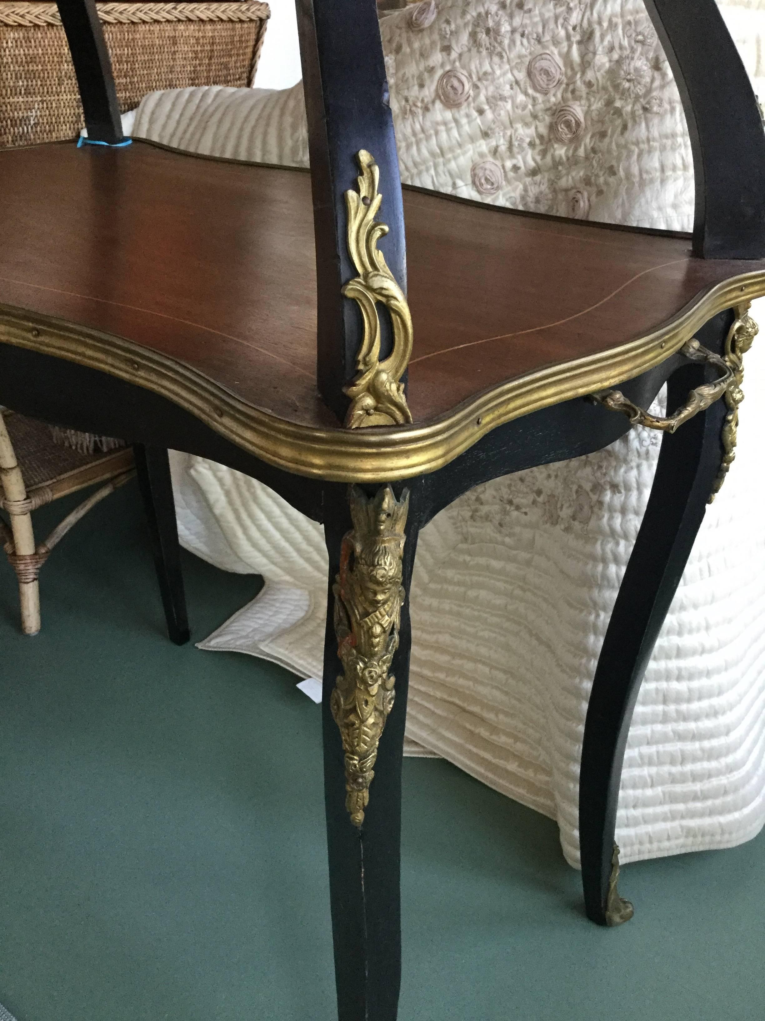 antique two tier table
