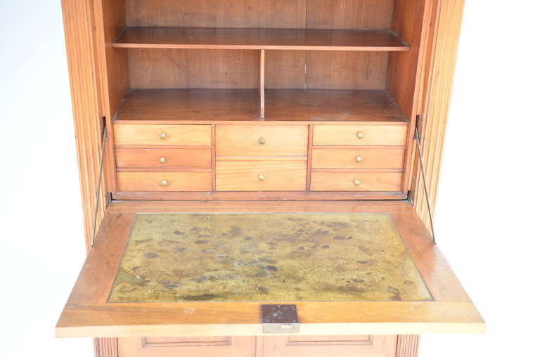 Elegant Louis XVI Cherrywood Secrétaire Cabinet For Sale 1