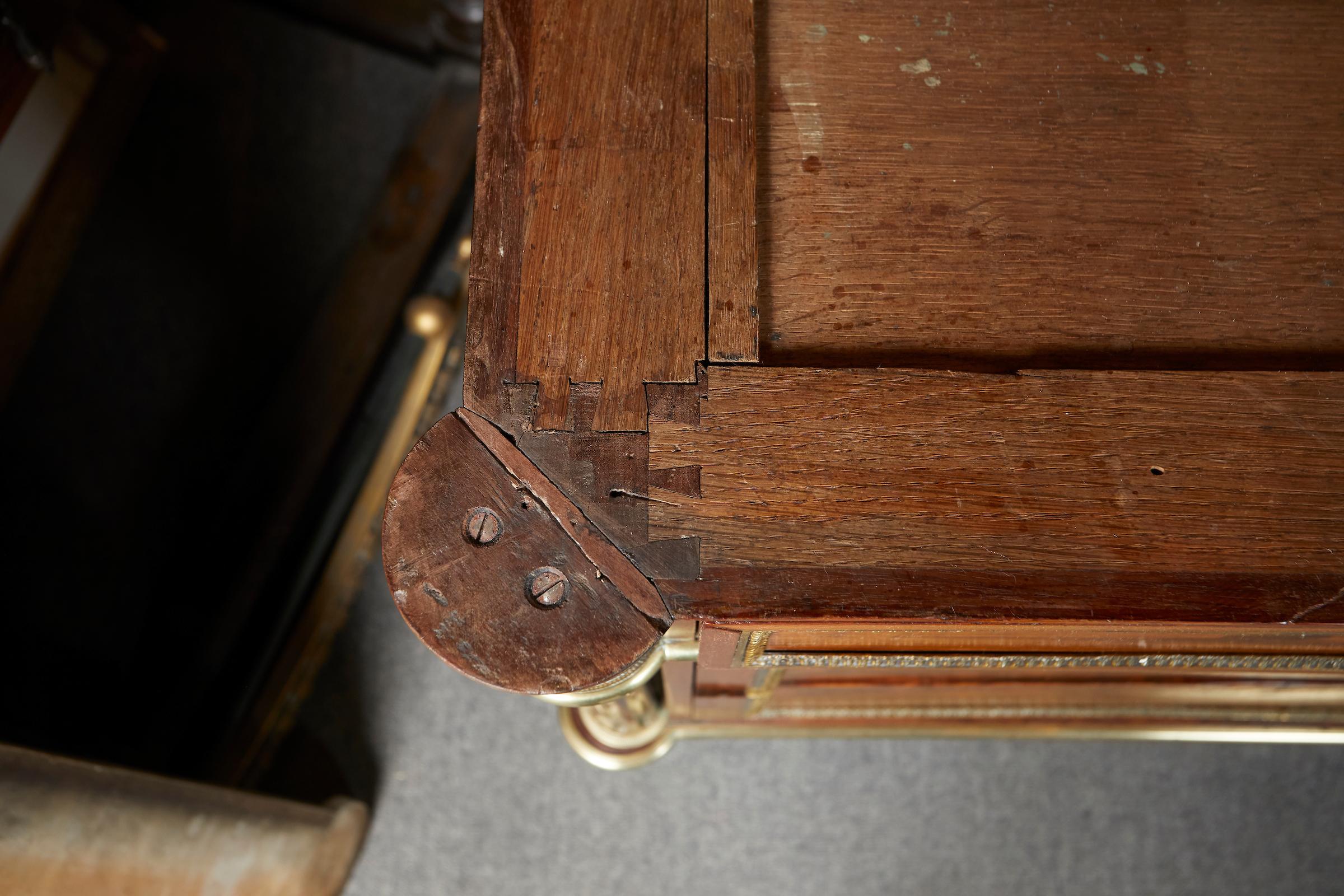 Elegant Louis XVI Period Mahogany Marble-Top Commode 8