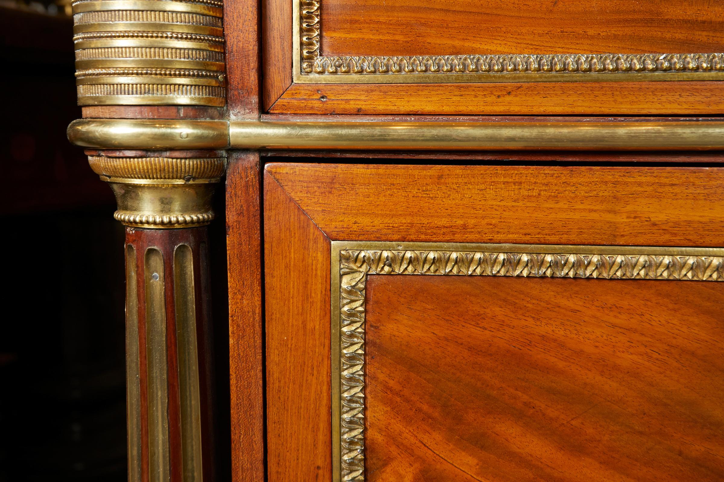 Elegant Louis XVI Period Mahogany Marble-Top Commode 4