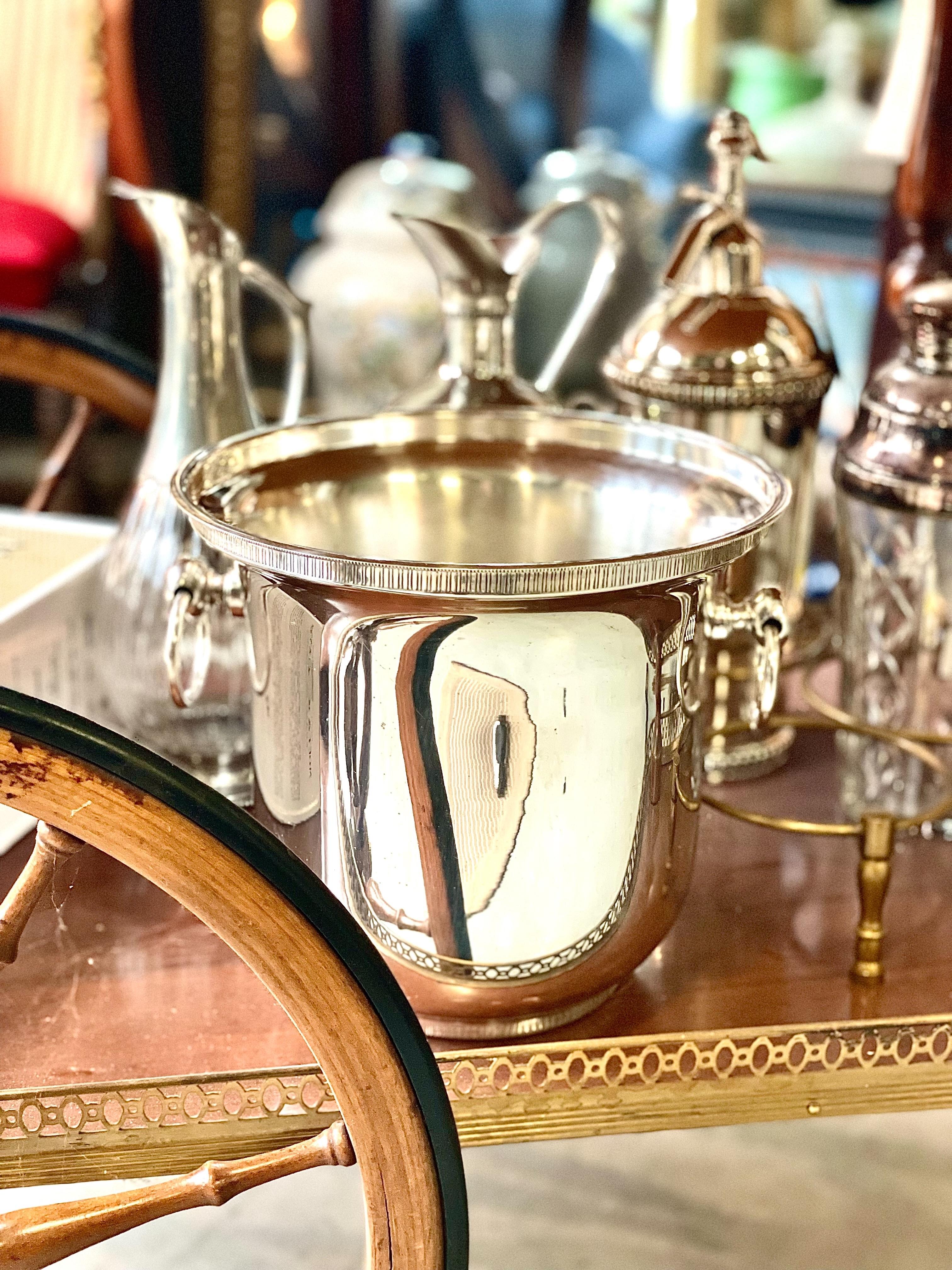 Louis XVI Silver Plated Champagne Bucket For Sale 8