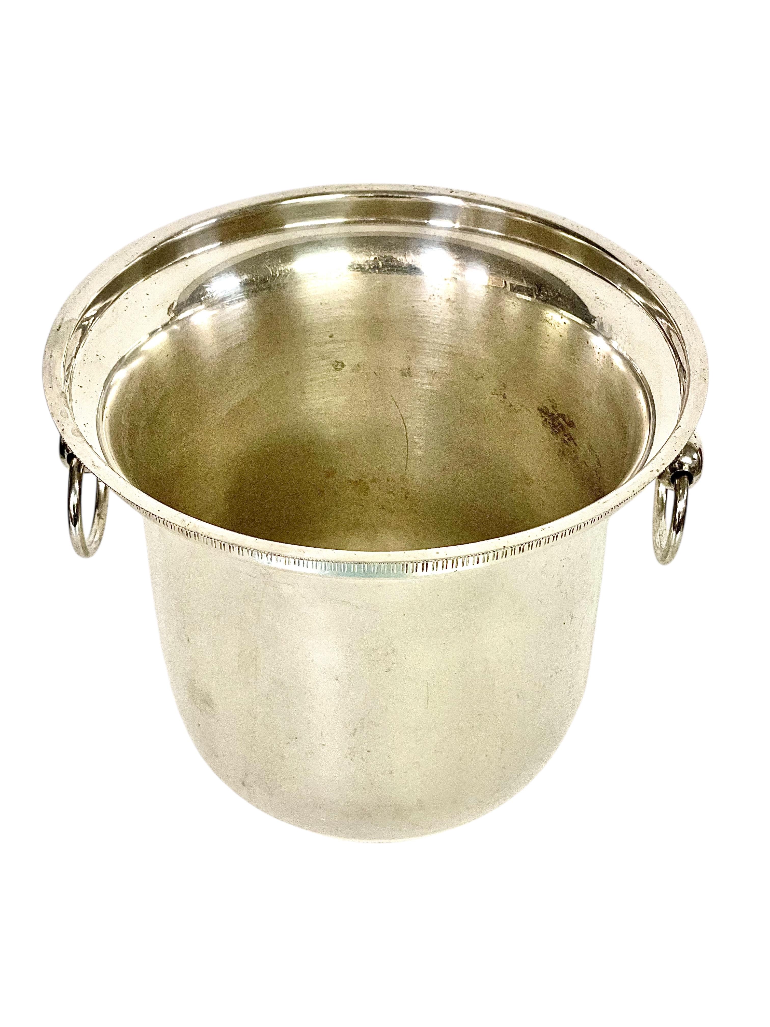19th Century Louis XVI Silver Plated Champagne Bucket For Sale