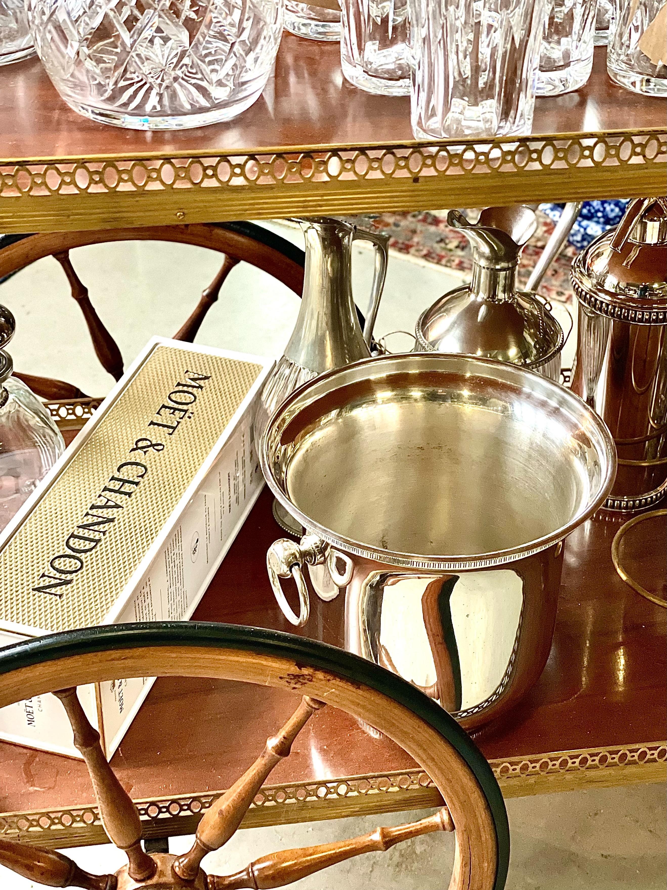 Louis XVI Silver Plated Champagne Bucket For Sale 1