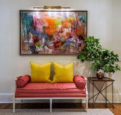 Elegant Louis XVI Style Carved & Painted Wood Bench