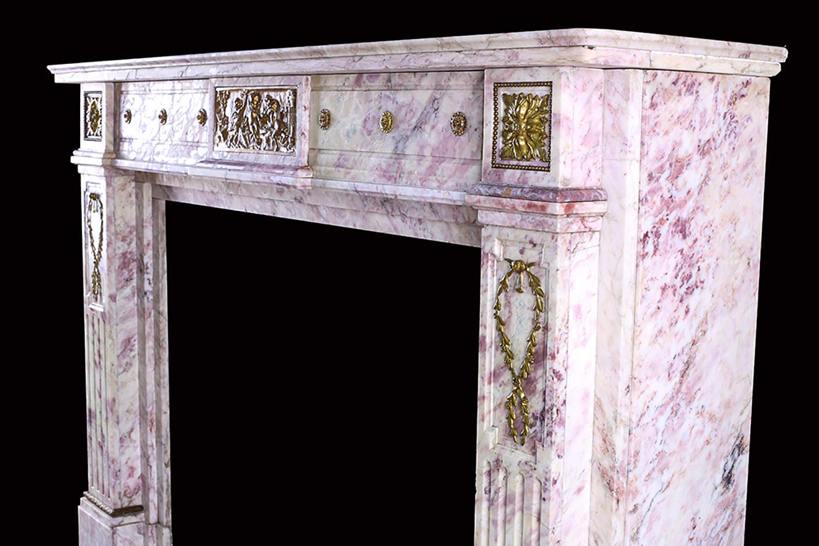 Elegant Louis Xvi Style Fireplace Surround, French, Mid 19th Century In Good Condition For Sale In London, GB