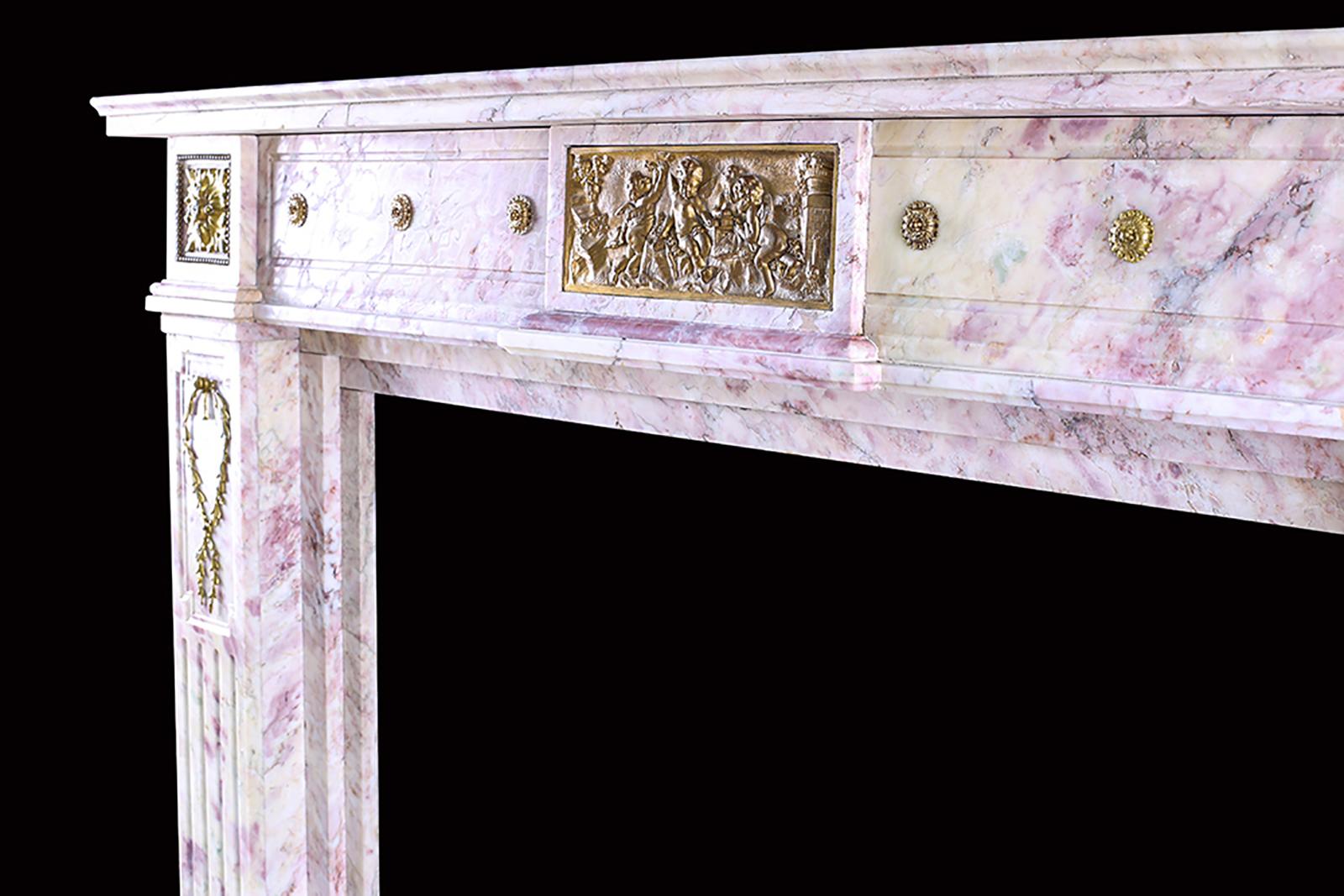 Elegant Louis Xvi Style Fireplace Surround, French, Mid 19th Century For Sale 1