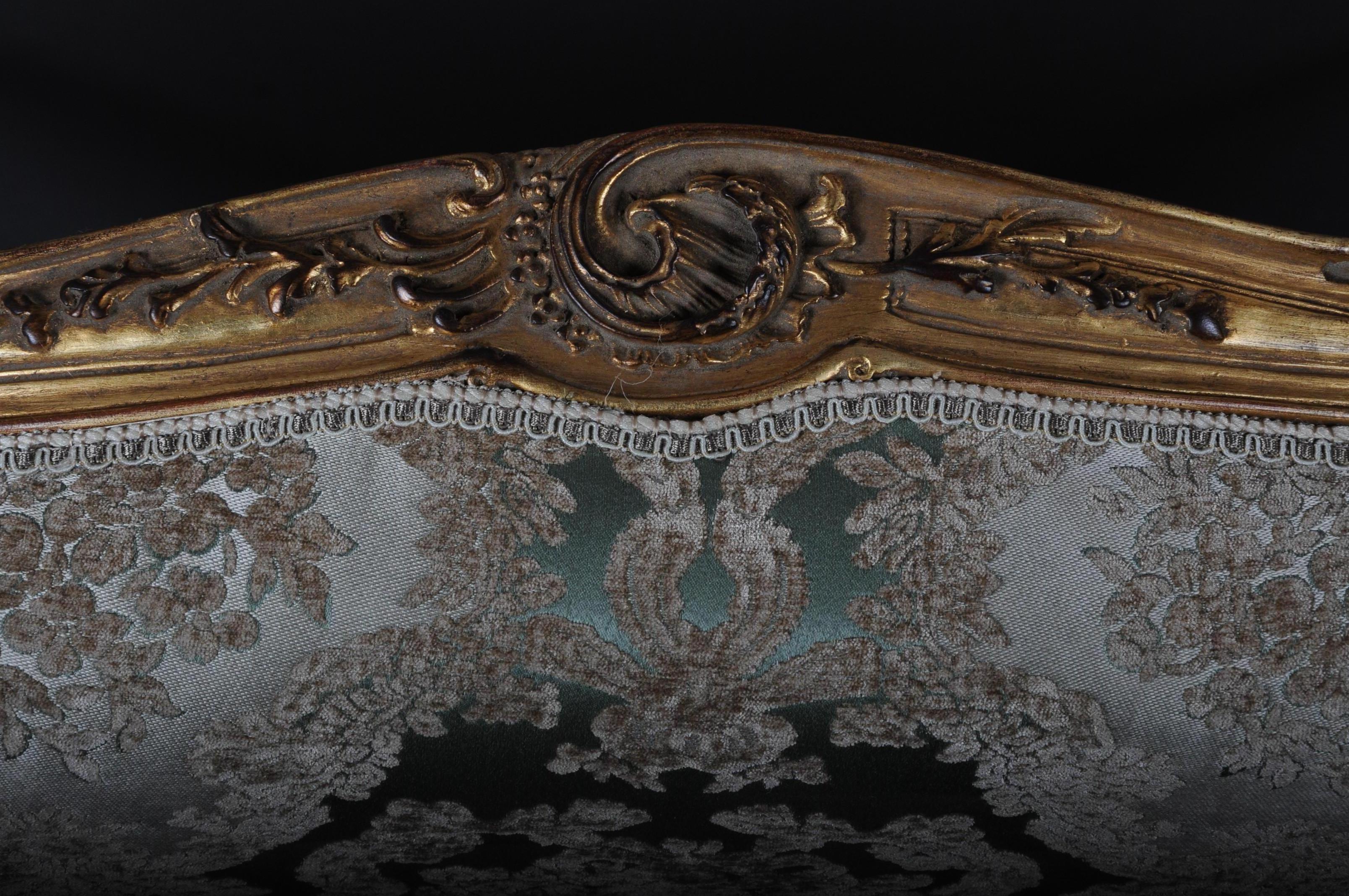 Hand-Carved Elegant Lounge Canape  Sofa or Couch in Rococo/Louis XV Style