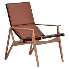 Elegant Lounge Chair with Handcrafted Upholstery & Wooden Structure