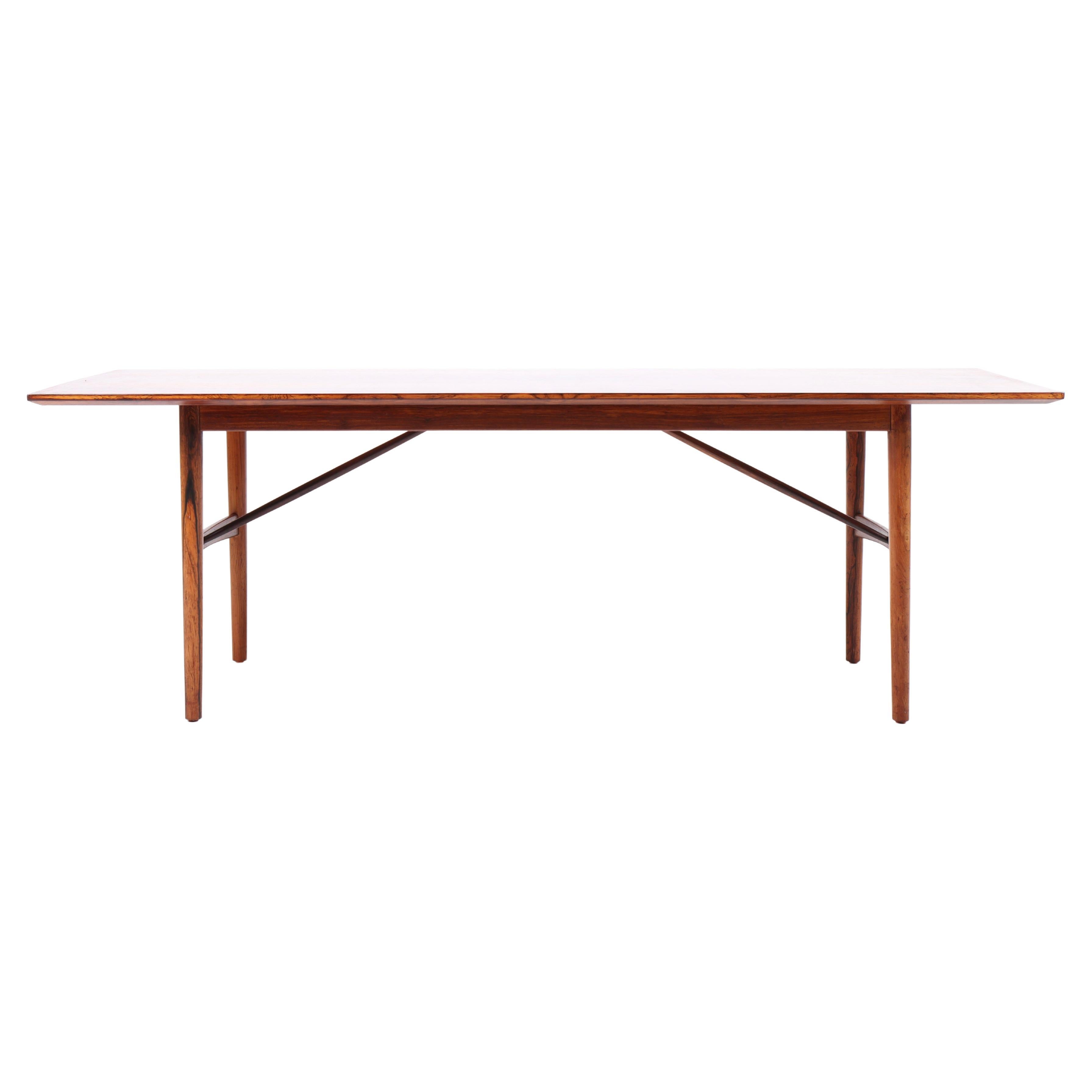 Elegant Low Table in Rosewood by Steffen Syrach Larsen, 1950s For Sale