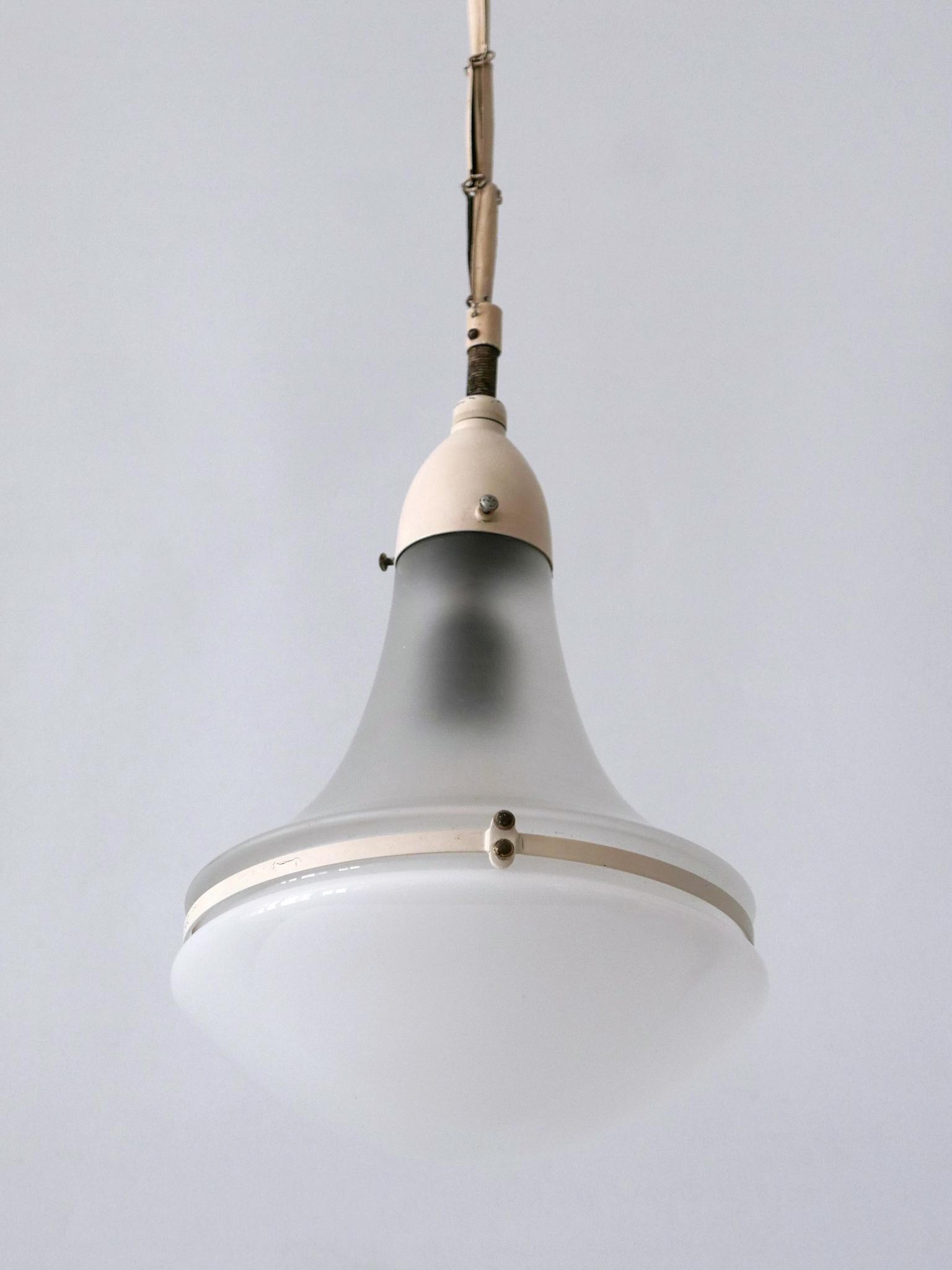 Elegante lampada a sospensione 'Luzette' di Peter Behrens per Siemens-Schuckert del 1910 in vendita 3