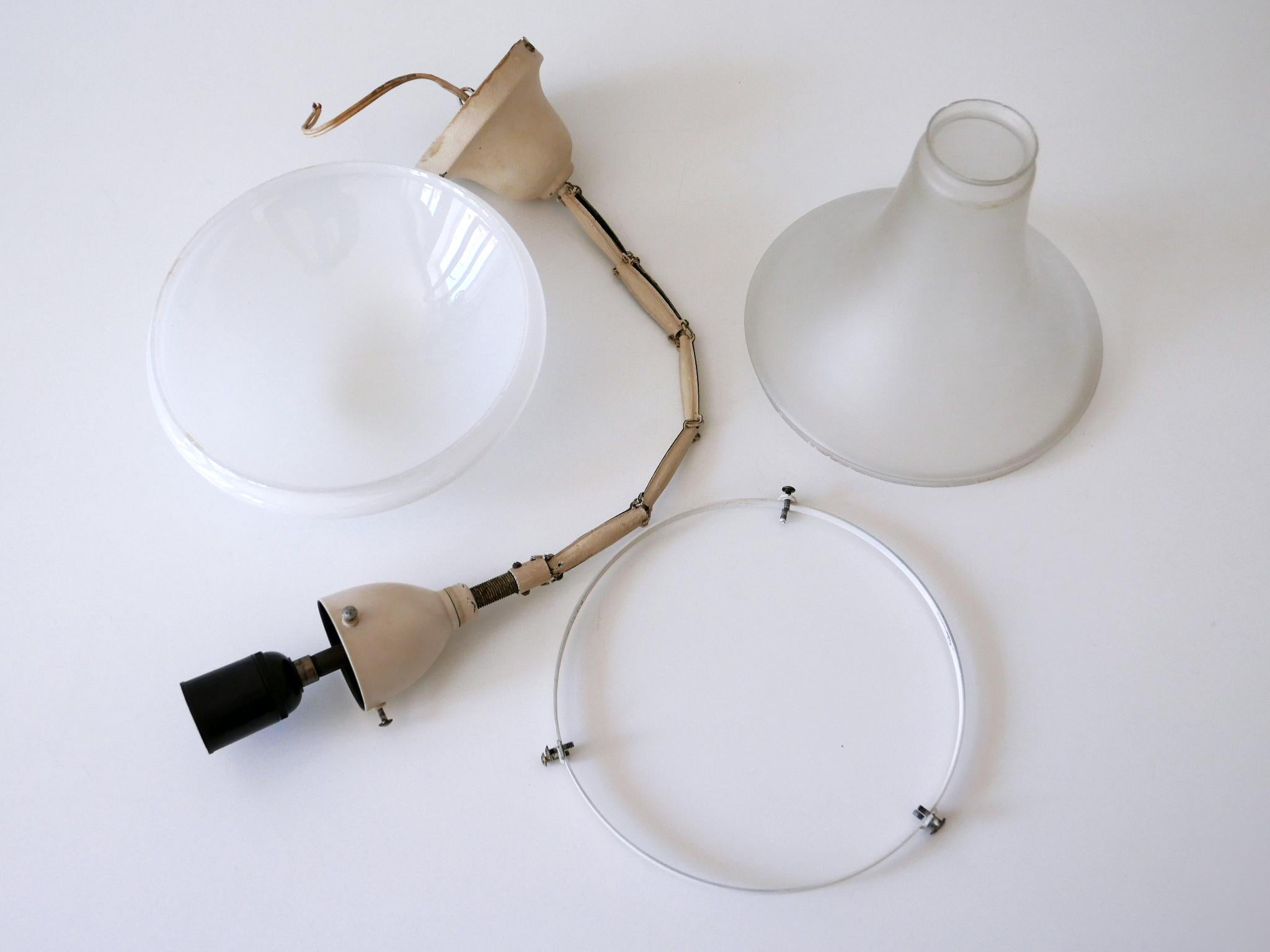 Elegante lampada a sospensione 'Luzette' di Peter Behrens per Siemens-Schuckert del 1910 in vendita 10